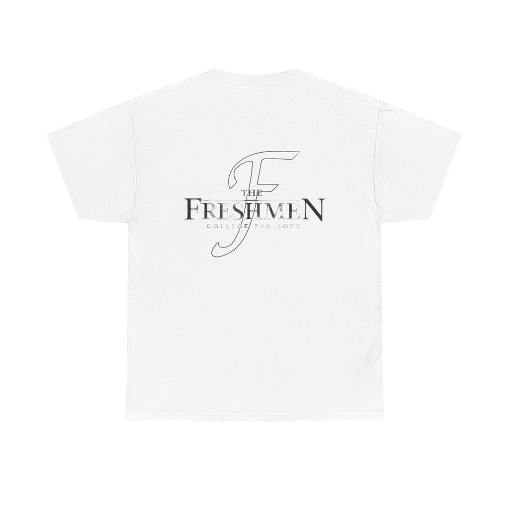 The Freshmen Logo Tee – Minimalist White Crewneck